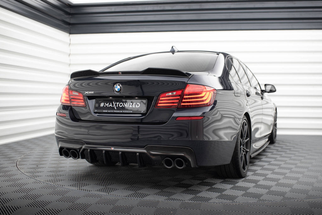 Maxton Design Diffusor Heck Ansatz V.2 passend für BMW 5er M-Paket F10 / F11 (Doppelauspuff li. re.)