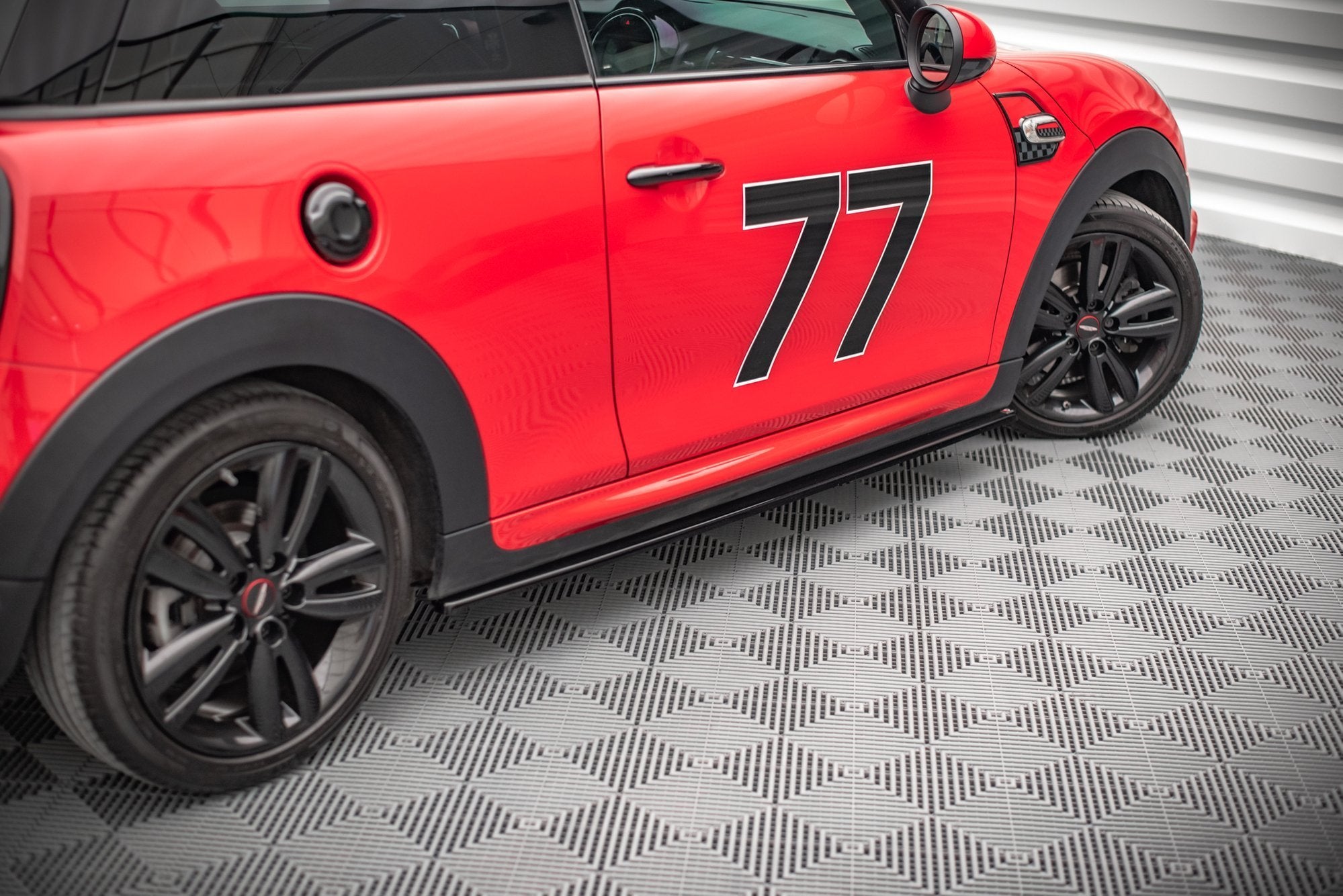 Maxton Design Street+ Seitenschweller Leisten passend für Mini Cooper S John Cooper Works F56 schwarz Hochglanz
