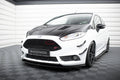 Maxton Design Street+ Spoilerlippe Front Ansatz V.2 passend für Ford Fiesta ST Mk7 FL schwarz Hochglanz