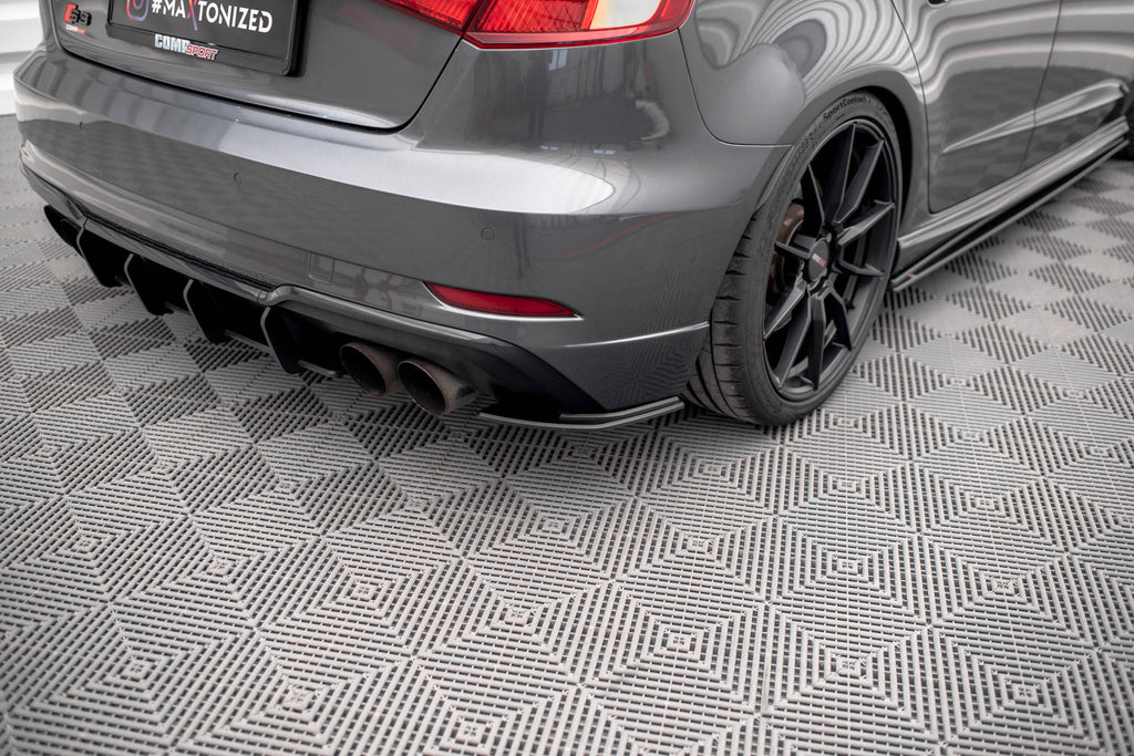 Maxton Design Street Pro Heck Ansatz Flaps Diffusor passend für Audi S3 Sportback 8V Facelift