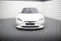 Maxton Design Street+ Spoilerlippe Front Ansatz V.1 passend für Tesla Model S Plaid Mk1 Facelift schwarz Hochglanz