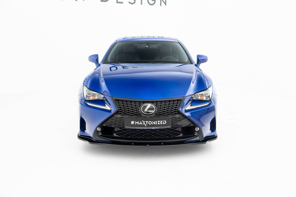 Maxton Design Street+ Spoilerlippe Front Ansatz V.2 passend für Lexus RC Mk1 schwarz Hochglanz