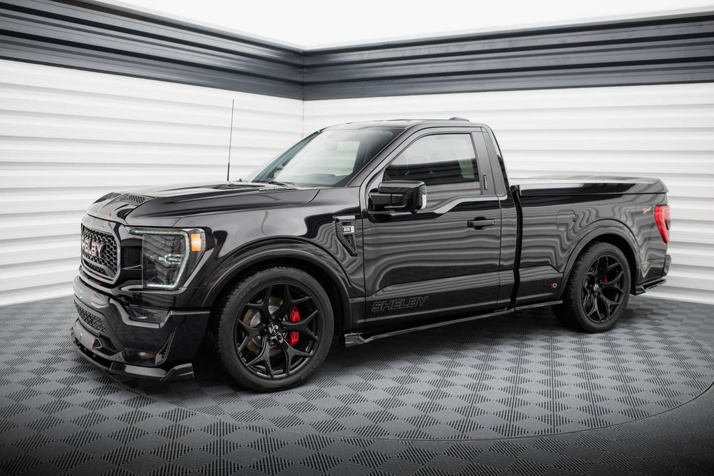 Maxton Design Street+ Seitenschweller Leisten Passend für Shelby F150 Super Snake Schwarz Hochglanz