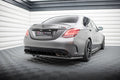 Maxton Design Street+ Mittlerer Diffusor RACE passend für Mercedes-AMG C63 Limousine / Kombi W205 Facelift schwarz Hochglanz