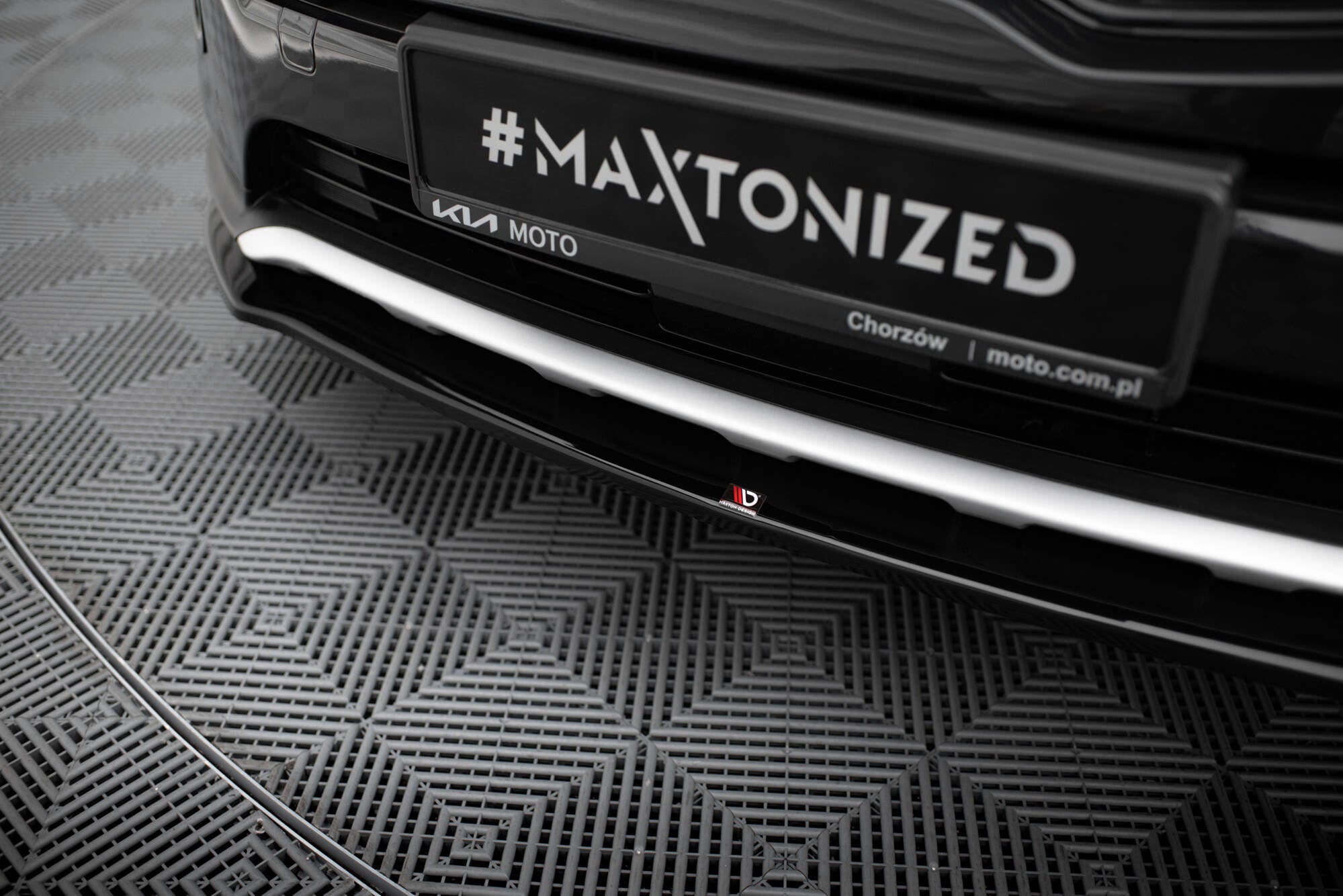 Maxton Design Street+ Spoilerlippe Front Ansatz passend für KIA SPORTAGE mk4 GT-Line schwarz Hochglanz