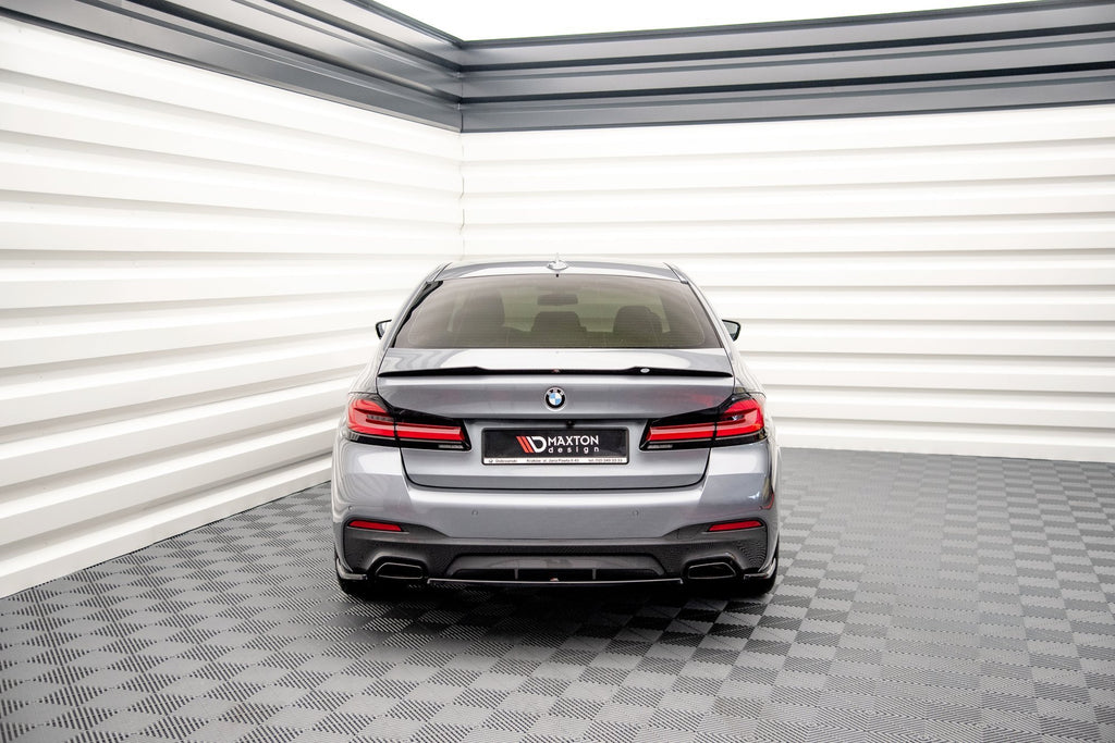 Maxton Design Heckansatz BMW 5er M-Paket Limousine / Touring G30 / G31 Facelift schwarz Hochglanz für BMW 5er G30