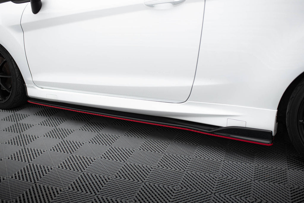 Maxton Design Street+ Seitenschweller Leisten passend für V.3 passend für Ford Fiesta ST / ST-Line Mk7 schwarz Hochglanz