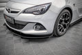 Maxton Design Front Stoßstange Flaps passend für Opel Astra GTC OPC-Line J schwarz Hochglanz