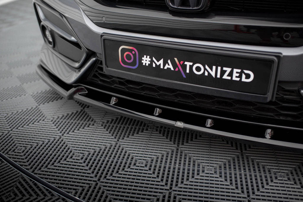Maxton Design Street+ Spoilerlippe Front Ansatz + Flaps passend für Honda Civic Sport Mk 10