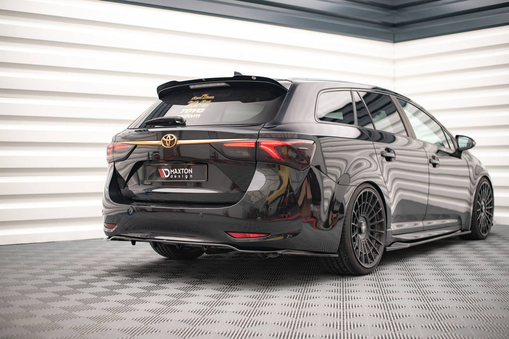 Maxton Design Spoiler CAP passend für Toyota Avensis Mk3 Facelift Wagon schwarz Hochglanz