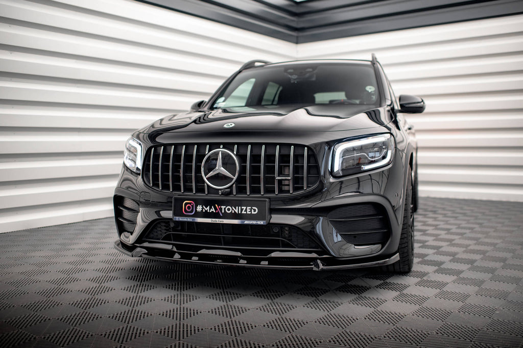 Maxton Design Street+ Spoilerlippe Front Ansatz V.1 passend für Mercedes-AMG GLB 35 / AMG-Line X247 schwarz Hochglanz