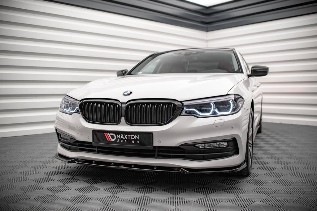 Maxton Design Street+ Spoilerlippe Front Ansatz V.2 passend für BMW 5er G30 / G31 schwarz Hochglanz