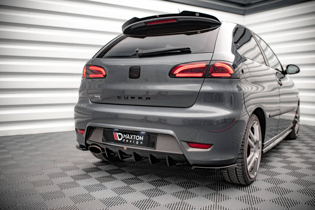 Maxton Design Diffusor Heck Ansatz passend für Seat Ibiza Cupra Mk3 schwarz Hochglanz