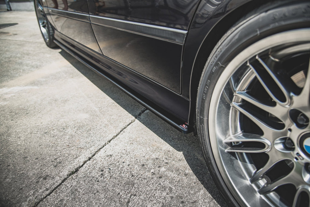 Maxton Design Street+ Seitenschweller Leisten passend für BMW M5 / 5 M-Paket E39 schwarz Hochglanz