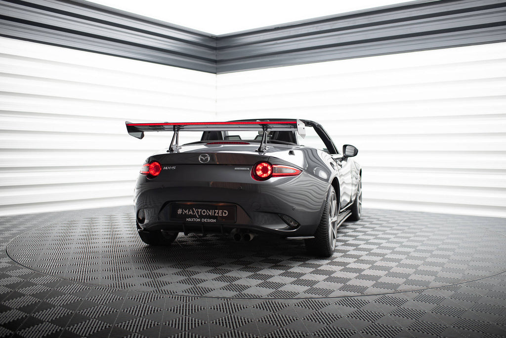Maxton Design Carbon Spoiler With Upper Swan Mounting + LED Mazda MX-5 ND (Mk4) für Mazda MX-5 Mk4 (ND)