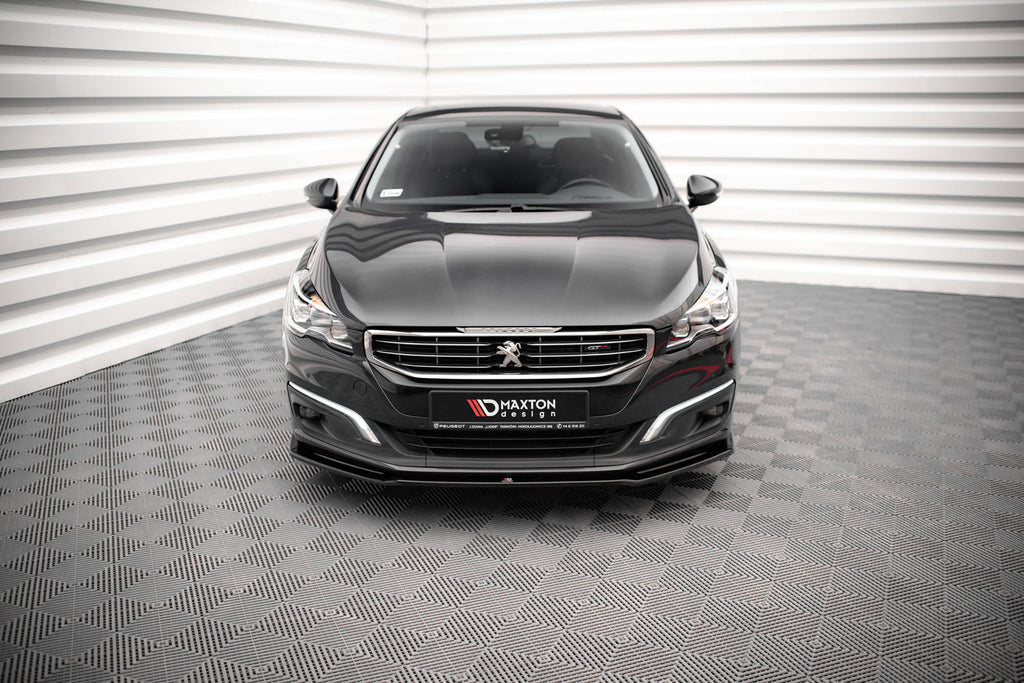 Maxton Design Street+ Spoilerlippe Front Ansatz V.2 passend für Peugeot 508 GT Mk1 Facelift schwarz Hochglanz