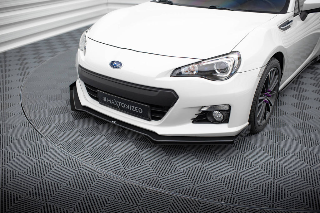 Maxton Design Street Pro Street+ Spoilerlippe Front Ansatz passend für + Flaps passend für V.1 + Flaps Subaru BRZ Mk1 schwarz Hochglanz