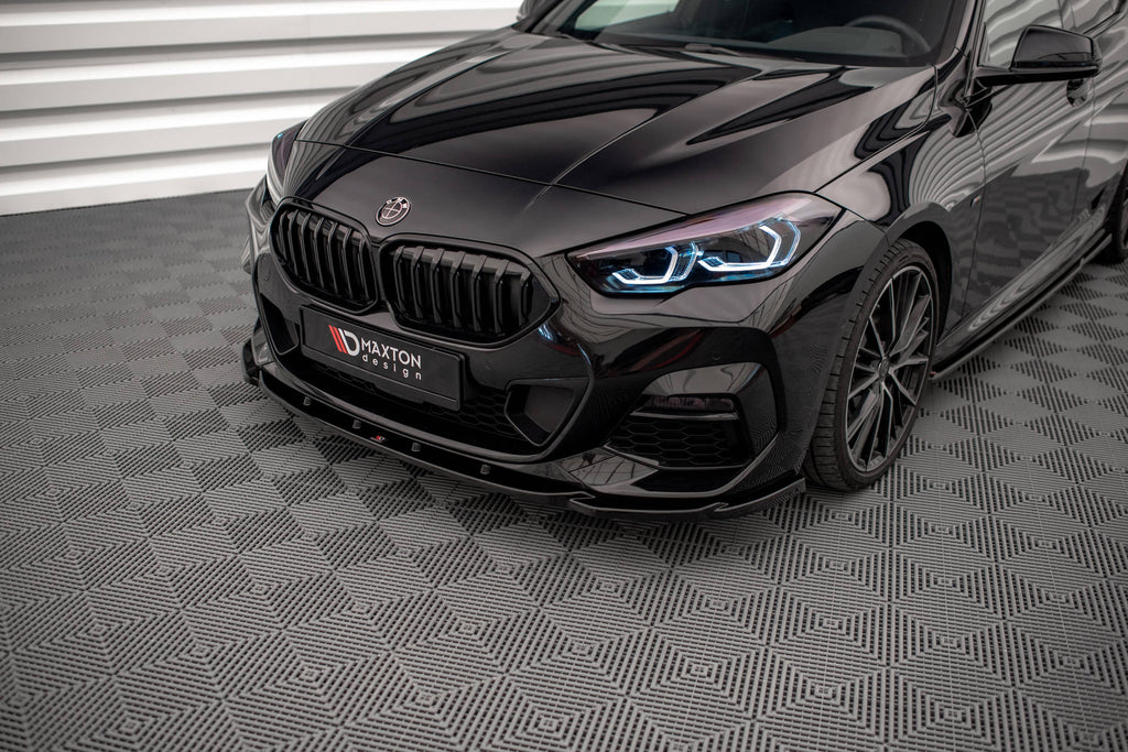 Maxton Design Street+ Spoilerlippe Front Ansatz V.1 passend für BMW 2 Gran Coupe M-Paket / M235i F44 schwarz Hochglanz