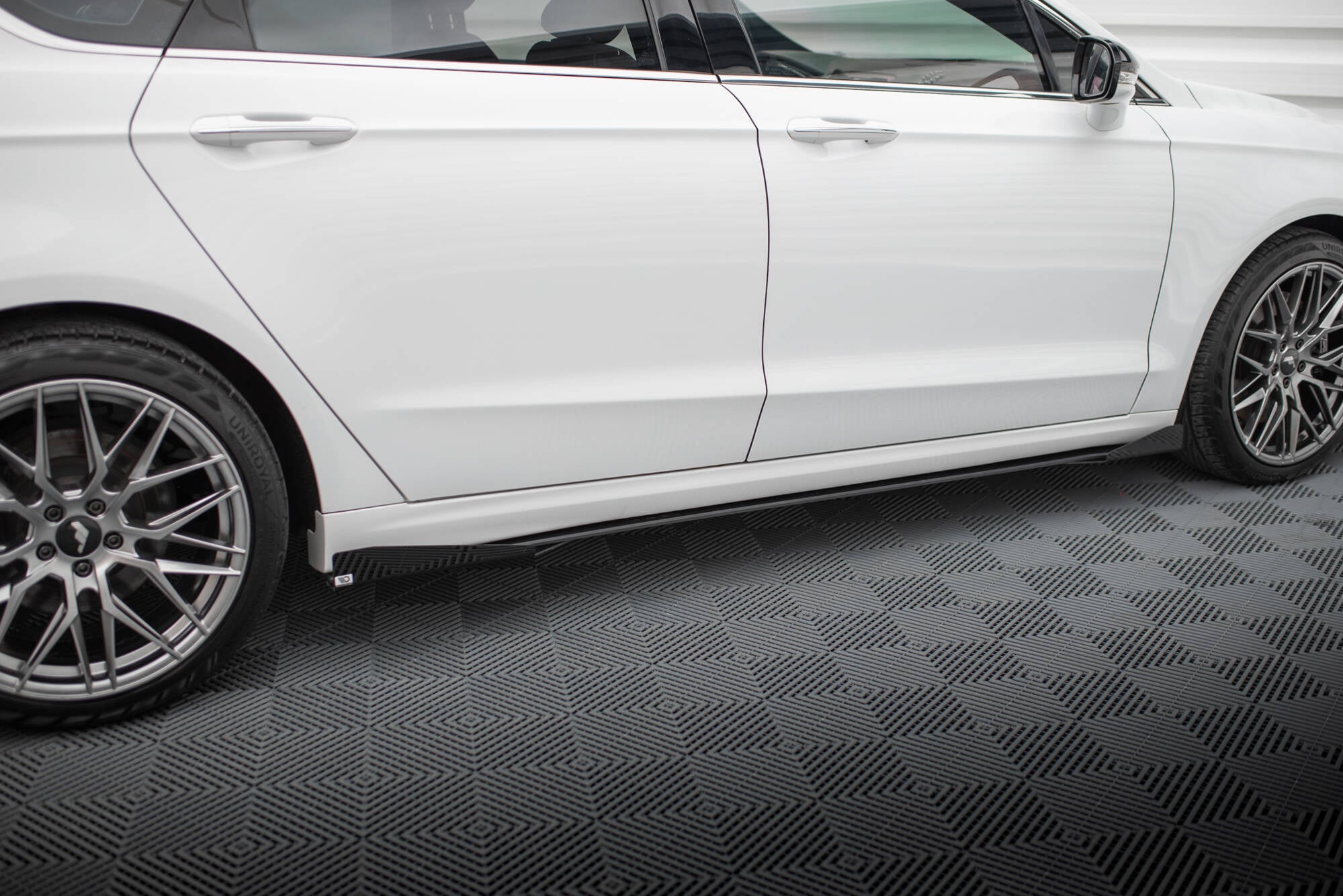 Maxton Design Seitenschweller Flaps passend für Ford Mondeo Sport Mk5 Facelift / Fusion Sport Mk2 Facelift schwarz Hochglanz
