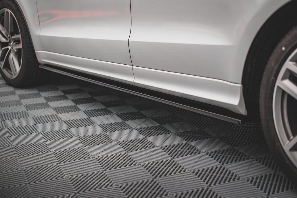 Maxton Design Street+ Seitenschweller Leisten passend für Audi SQ5 / Q5 S-Line Mk1 (8R) schwarz Hochglanz