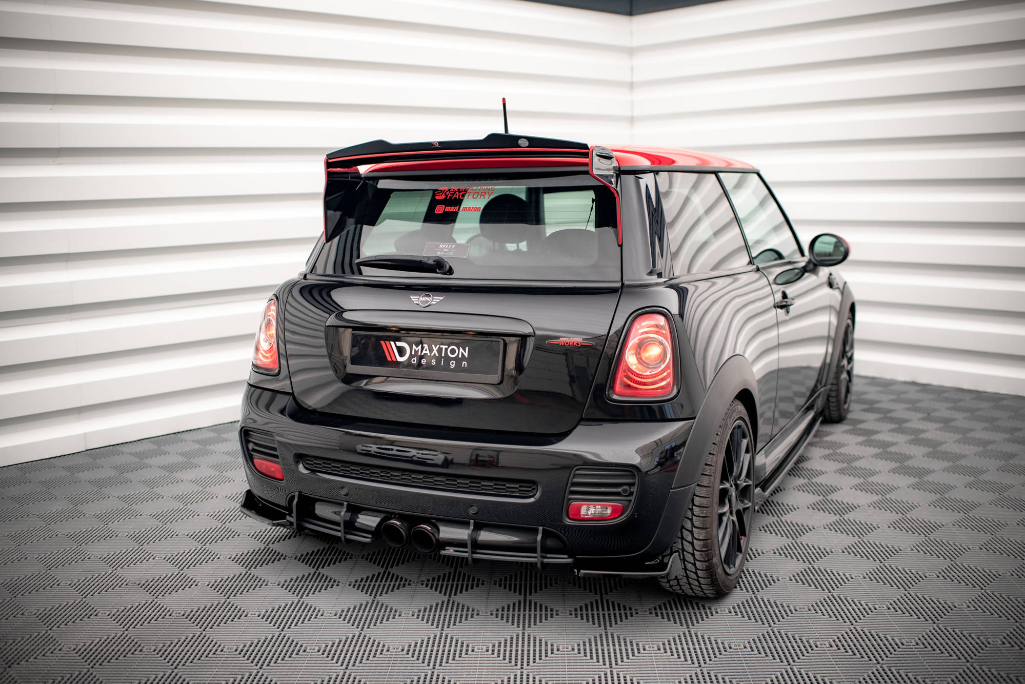 Maxton Design Street Pro Heckschürze passend für Mini Cooper John Cooper Works R56