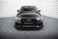 Maxton Design Street Pro Street+ Spoilerlippe Front Ansatz passend für + Flaps passend für V.1 + Flaps Audi RS3 Limousine 8V Facelift schwarz Hochglanz
