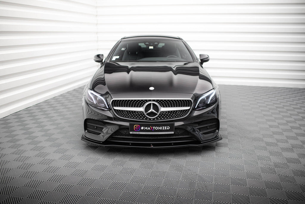 Maxton Design Street+ Spoilerlippe Front Ansatz V.1 passend für Mercedes-Benz E-Klasse W213 Coupe (C238) / Cabriolet (A238) AMG-Line / 53 AMG schwarz Hochglanz