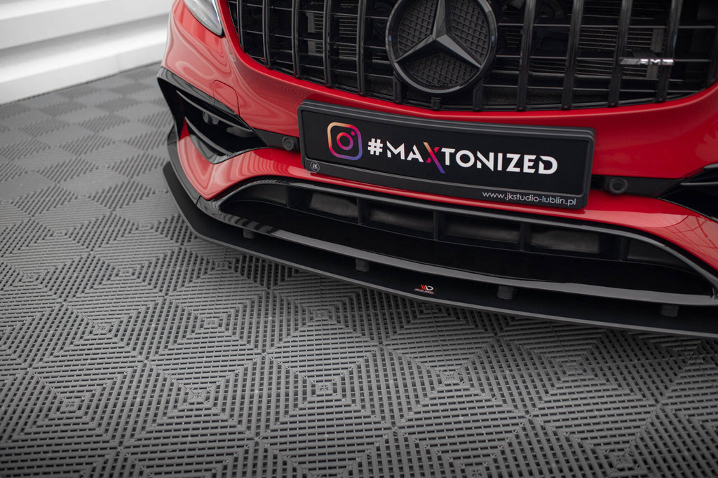 Maxton Design Street Pro Street+ Spoilerlippe Front Ansatz passend für Mercedes-Benz A 45 AMG Aero W176 Facelift