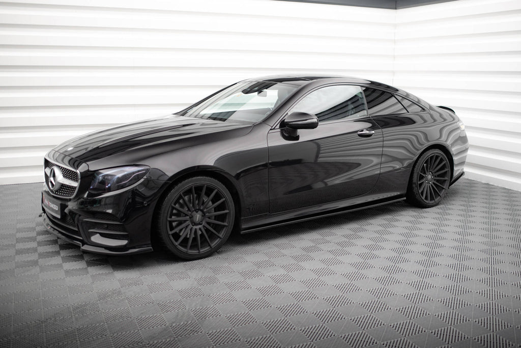 Maxton Design Street+ Seitenschweller Leisten passend für Mercedes-Benz E-Klasse W213 Coupe (C238) / Cabriolet (A238) AMG-Line / 53 AMG schwarz Hochglanz