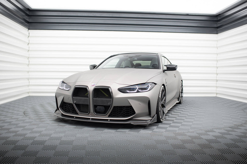 Maxton Design Prepreg Carbon Front Stoßstange Flaps passend für BMW M4 G82 / G82 Facelift