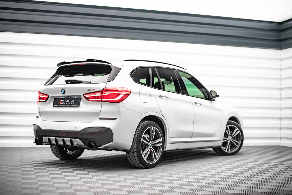 Maxton Design Spoiler CAP passend für BMW X1 M-Paket F48 schwarz Hochglanz