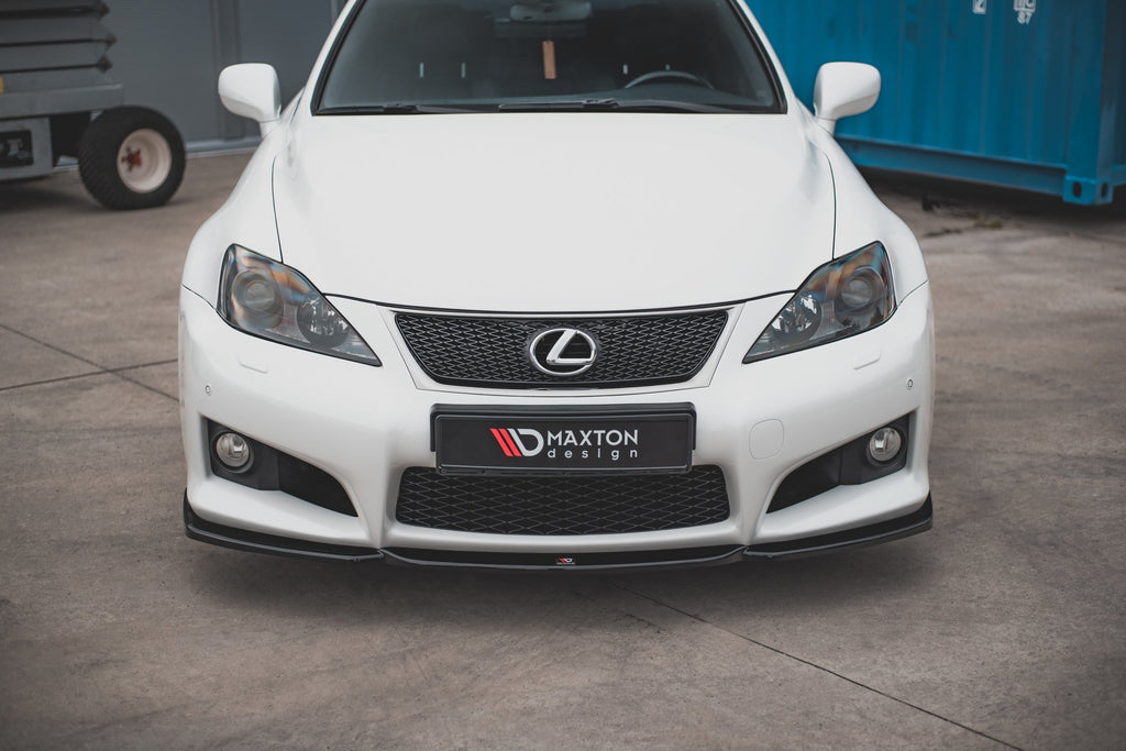 Maxton Design Street+ Spoilerlippe Front Ansatz V.2 passend für Lexus IS F Mk2 schwarz Hochglanz