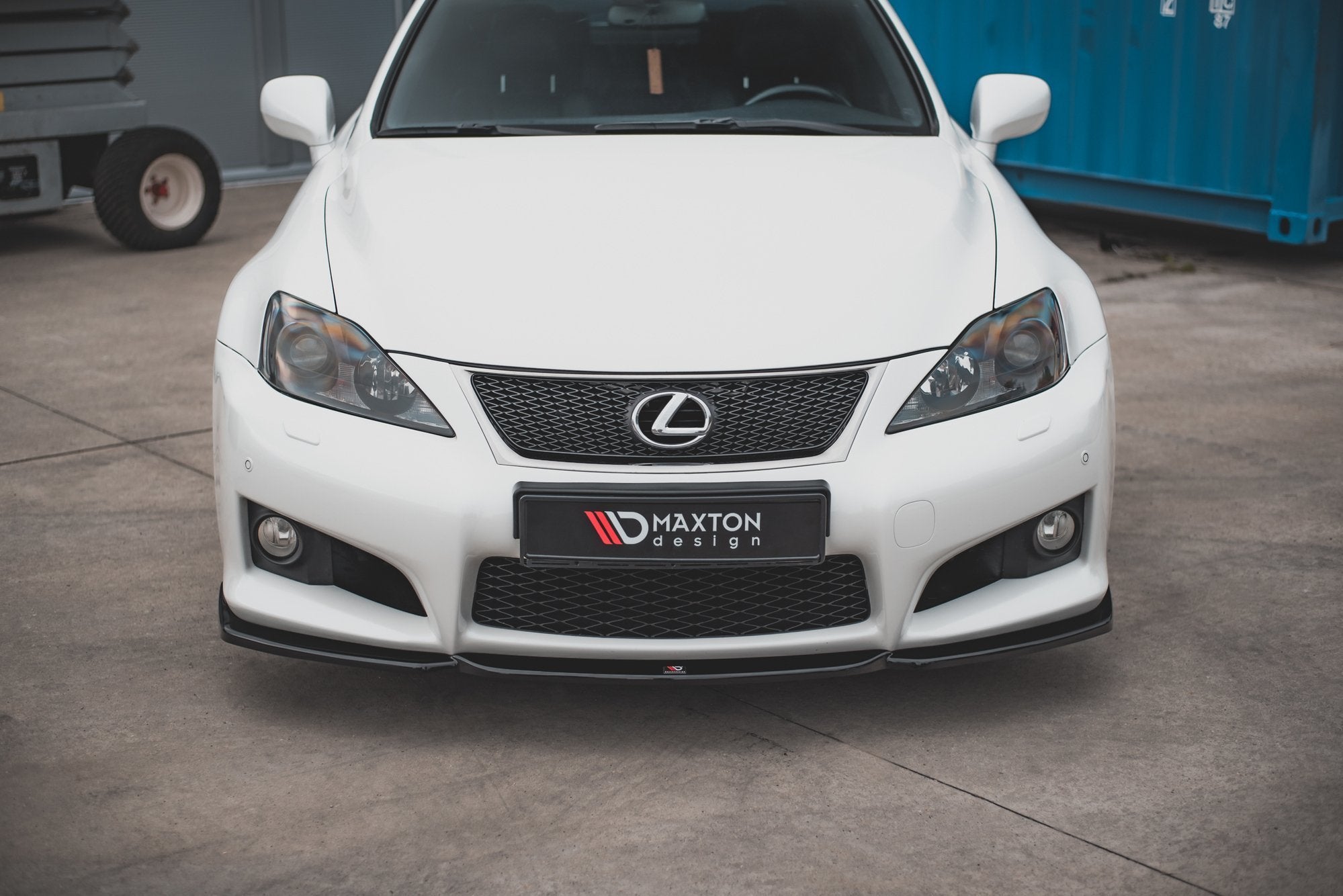 Maxton Design Street+ Spoilerlippe Front Ansatz V.2 passend für Lexus IS F Mk2 schwarz Hochglanz