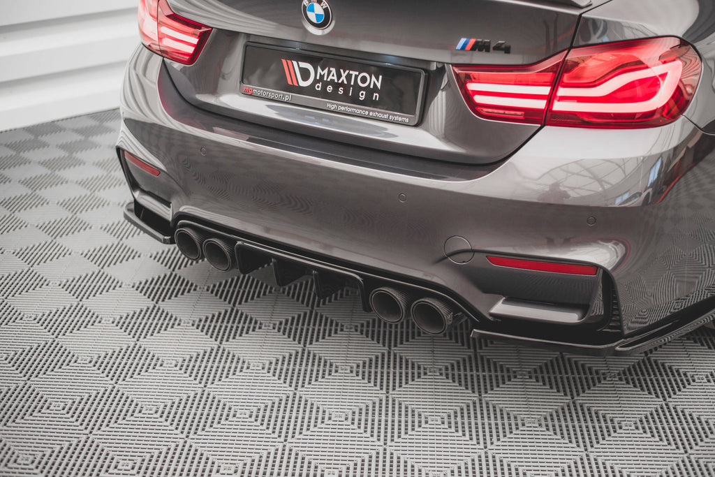 Maxton Design Diffusor Heck Ansatz passend für BMW M4 F82 schwarz Hochglanz