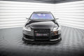 Maxton Design Street Pro Street+ Spoilerlippe Front Ansatz + Flaps passend für Audi RS6 Avant C6 schwarz Hochglanz