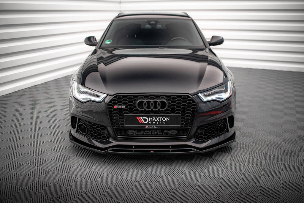 Maxton Design Front Ansatz für Audi A6 RS6 Look C7 schwarz matt