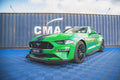 Maxton Design Front Stoßstange Flaps passend für Flaps Ford Mustang GT Mk6 Facelift schwarz Hochglanz