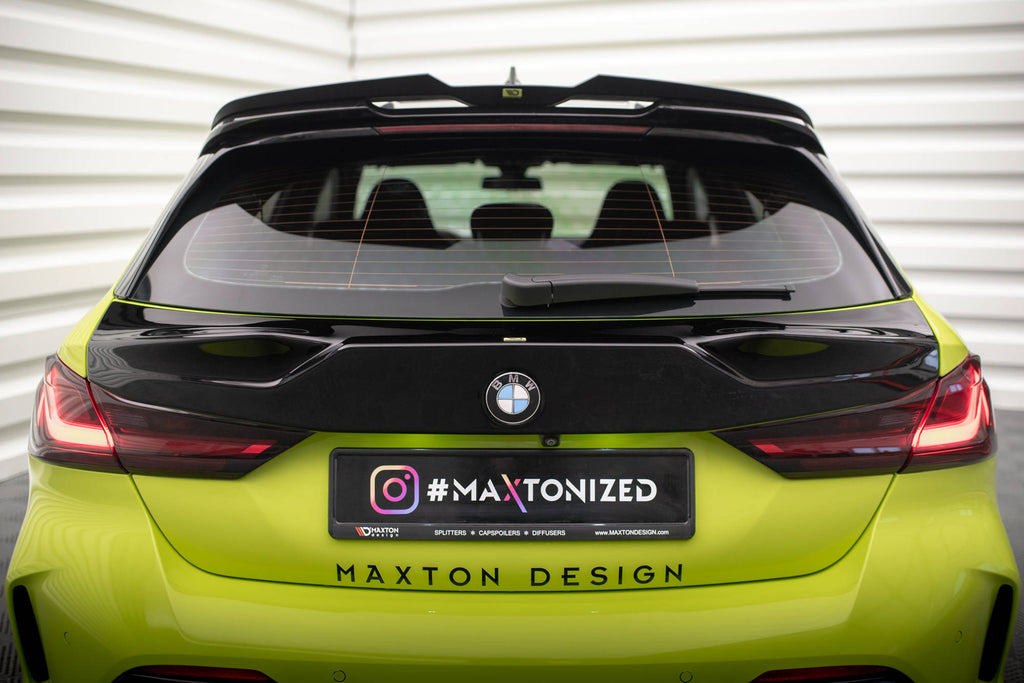Maxton Design Heckscheiben Spoiler passend für BMW 1er M-Paket / M135i / 128ti F40 schwarz Hochglanz