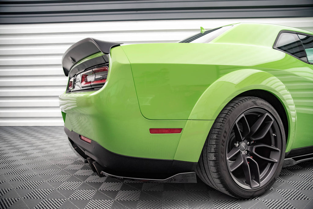 Maxton Design Heck Ansatz Flaps Diffusor passend für Dodge Challenger SRT Hellcat Widebody Mk3 schwarz Hochglanz