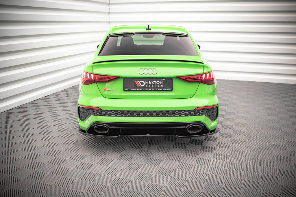 Maxton Design Heckansatz Audi RS3 Limousine 8Y schwarz Hochglanz für Audi A3