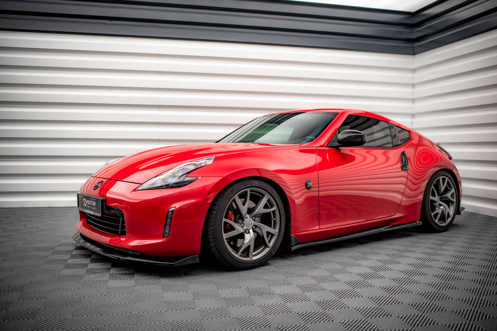 Maxton Design Street+ Seitenschweller Leisten V.2 passend für Nissan 370Z schwarz Hochglanz