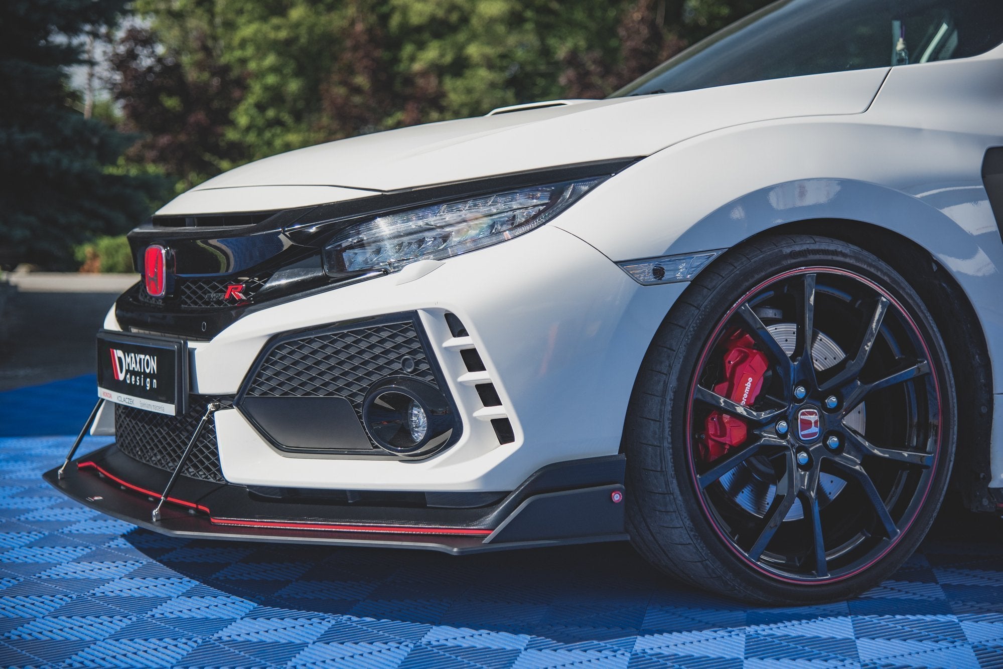 Maxton Design Street Pro Street+ Spoilerlippe Front Ansatz passend für Honda Civic Type-R Mk10 / Mk10 Facelift