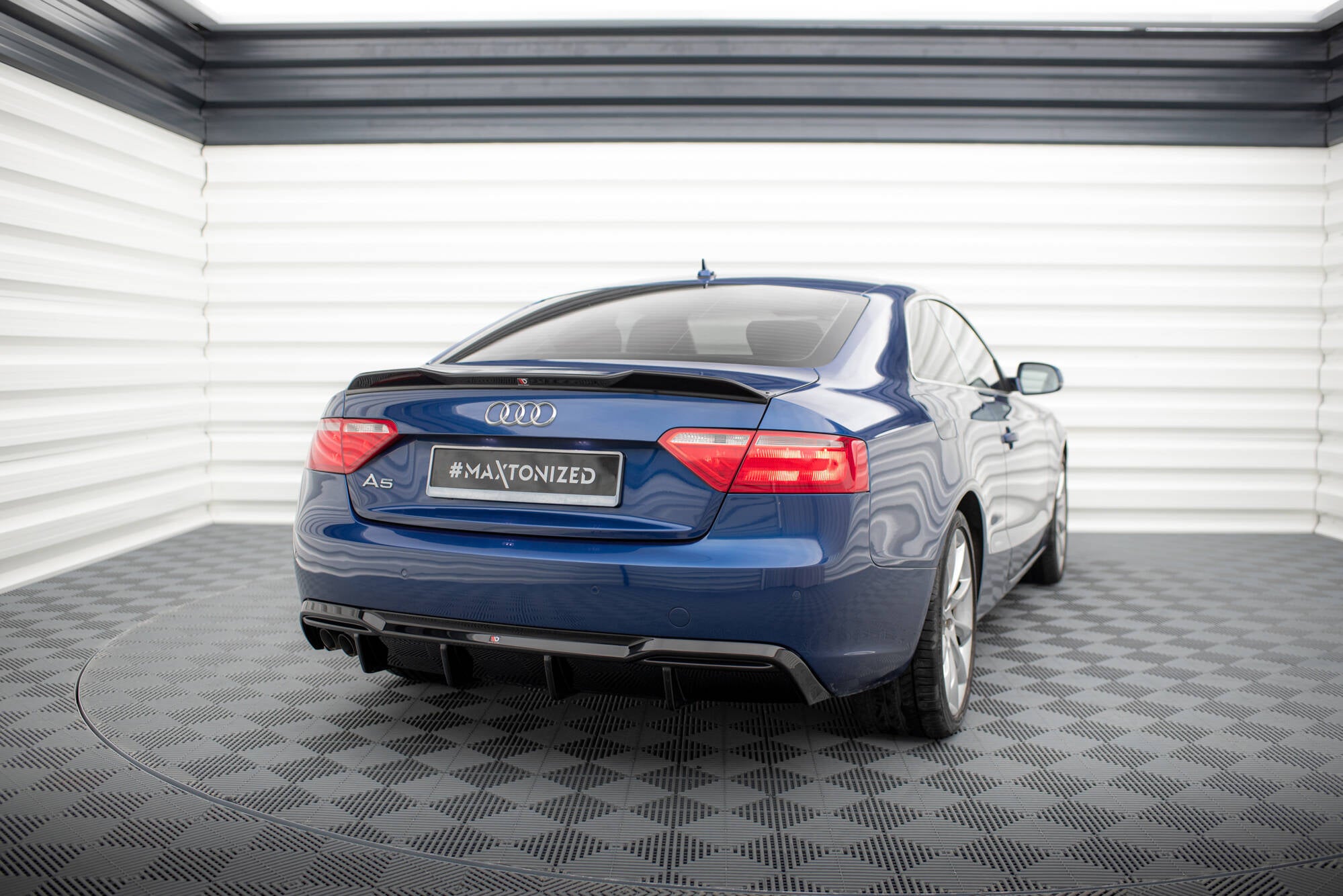 Maxton Design Spoiler CAP 3D passend für Audi A5 Coupe 8T schwarz Hochglanz
