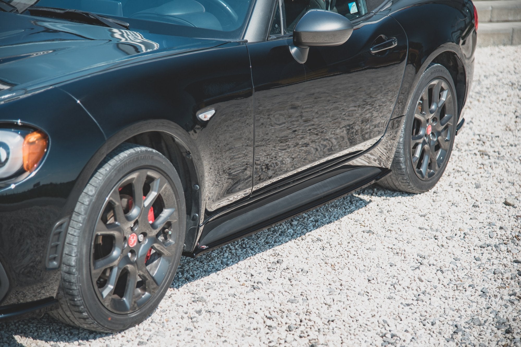 Maxton Design Street+ Seitenschweller Leisten passend für Abarth 124 Spider schwarz Hochglanz