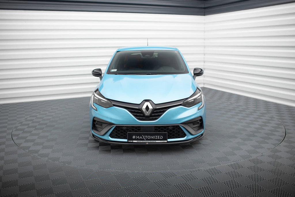 Maxton Design Street+ Spoilerlippe Front Ansatz V.2 passend für Renault Clio R.S. Line Mk5 schwarz Hochglanz