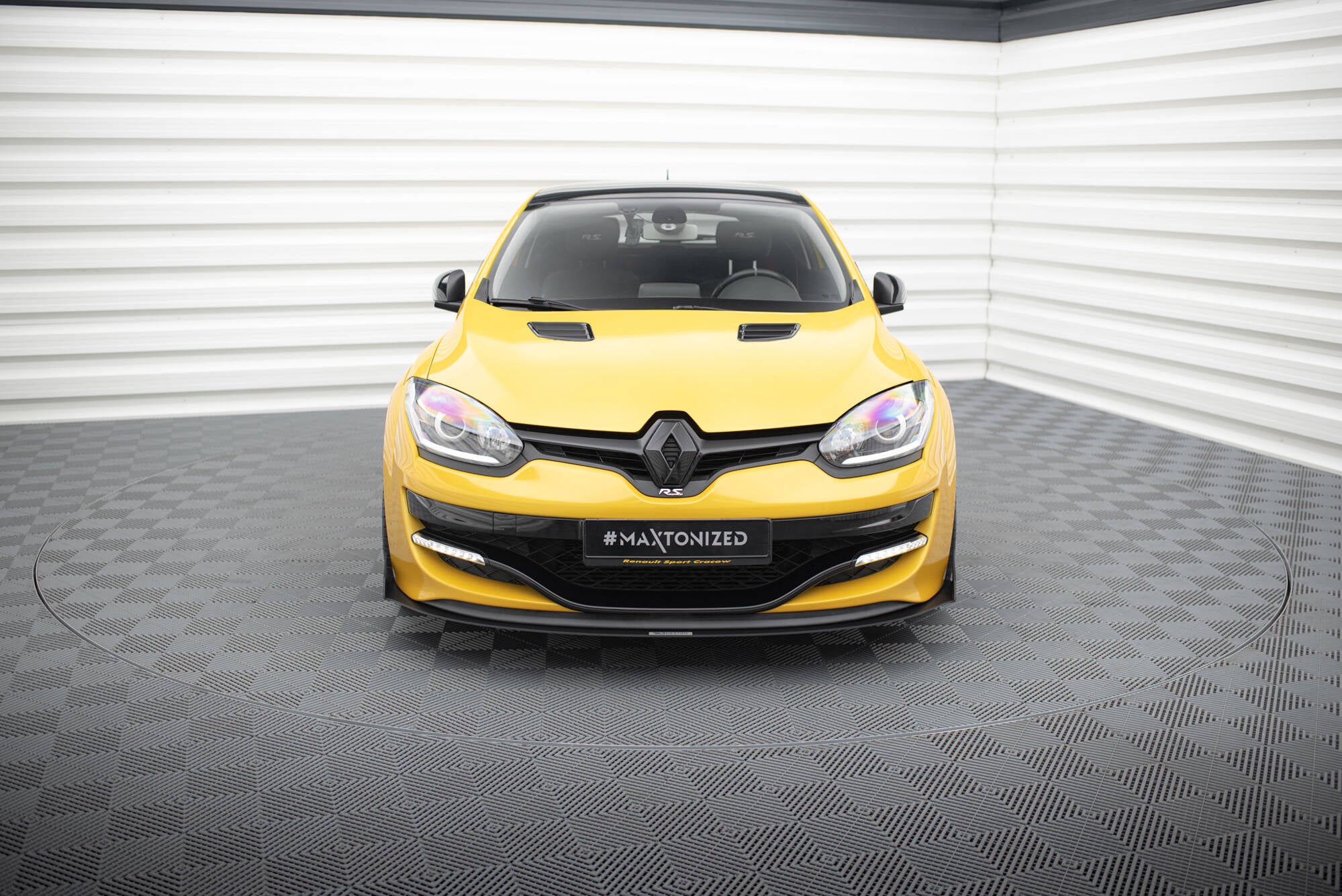 Maxton Design Maske Schlitze schwarz Hochglanz für Renault Megane RS Mk3
