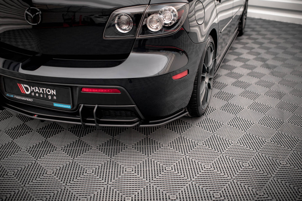 Maxton Design Street Pro Heck Ansatz Flaps Diffusor passend für Mazda 3 MPS Mk1 US-Spec Version