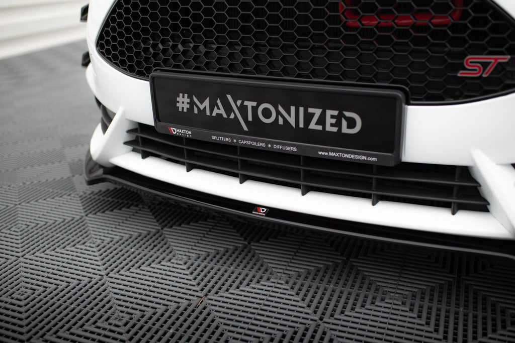 Maxton Design Street+ Spoilerlippe Front Ansatz V.5 passend für Ford Fiesta ST Mk7 Facelift schwarz Hochglanz