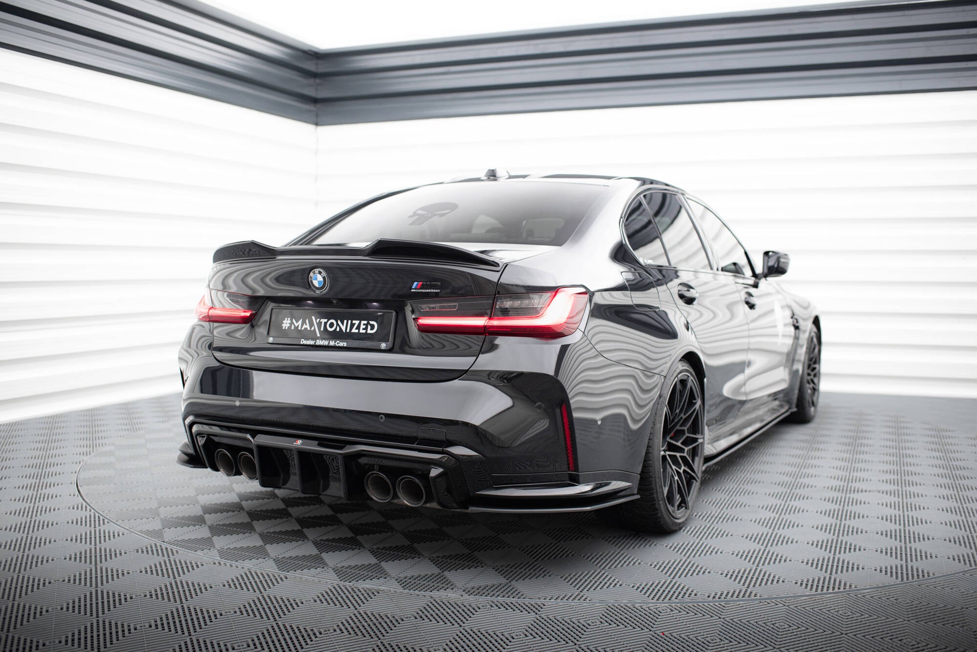 Maxton Design Street Pro Heck Ansatz Flaps Diffusor V.2 passend für BMW M3 Limousine / Touring G80 / G81