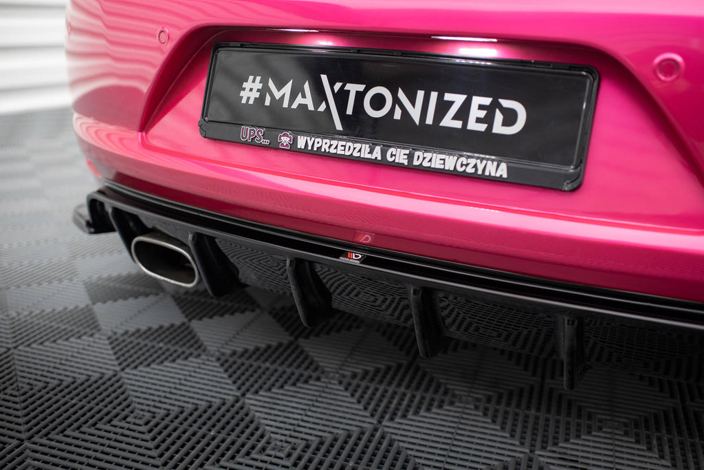 Maxton Design Diffusor Heck Ansatz V.1 passend für VW Scirocco Mk3 schwarz Hochglanz
